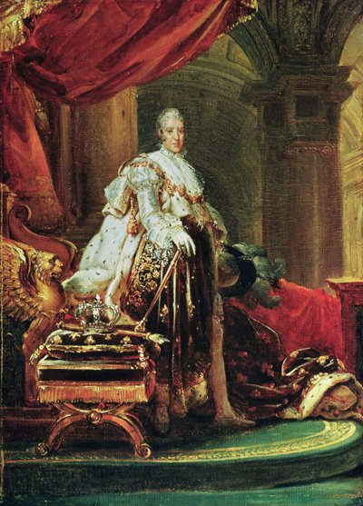 Ganzkörperporträt von Karl X. (1757-1836), König von Frankreich und Navarra (1824-1830), 1825 von Baron François Pascal Simon Gérard